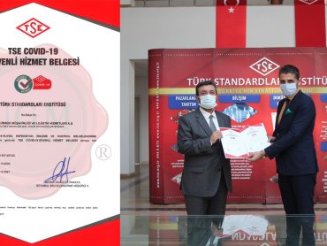 COVID-19 Güvenli Hizmet Belgesi”ni Almaya Hak Kazandık
