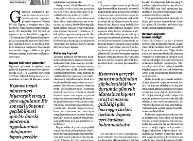 REFERANS KIYMET UYGULAMASI HUKUKİ Mİ?