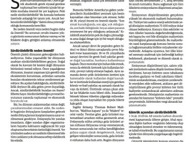 SÜRDÜRÜLEBİLİRLİK ÖNGÖRÜLERİ
