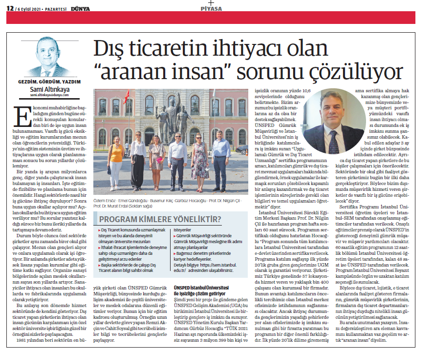 Dış Ticaretin İhtiyacı Olan “Aranan İnsan